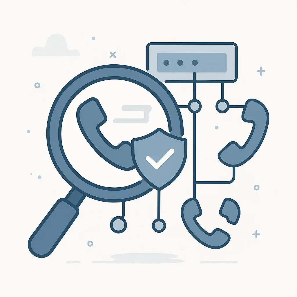 Illustration of proactive IVR and phone line monitoring for errors